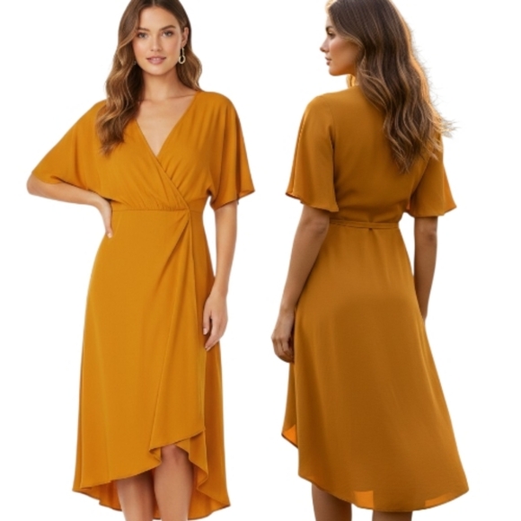 House of Harlow 1960 Dresses & Skirts - HOUSE OF HARLOW 1960 "Romina" Midi Faux Wrap Dress - Size M